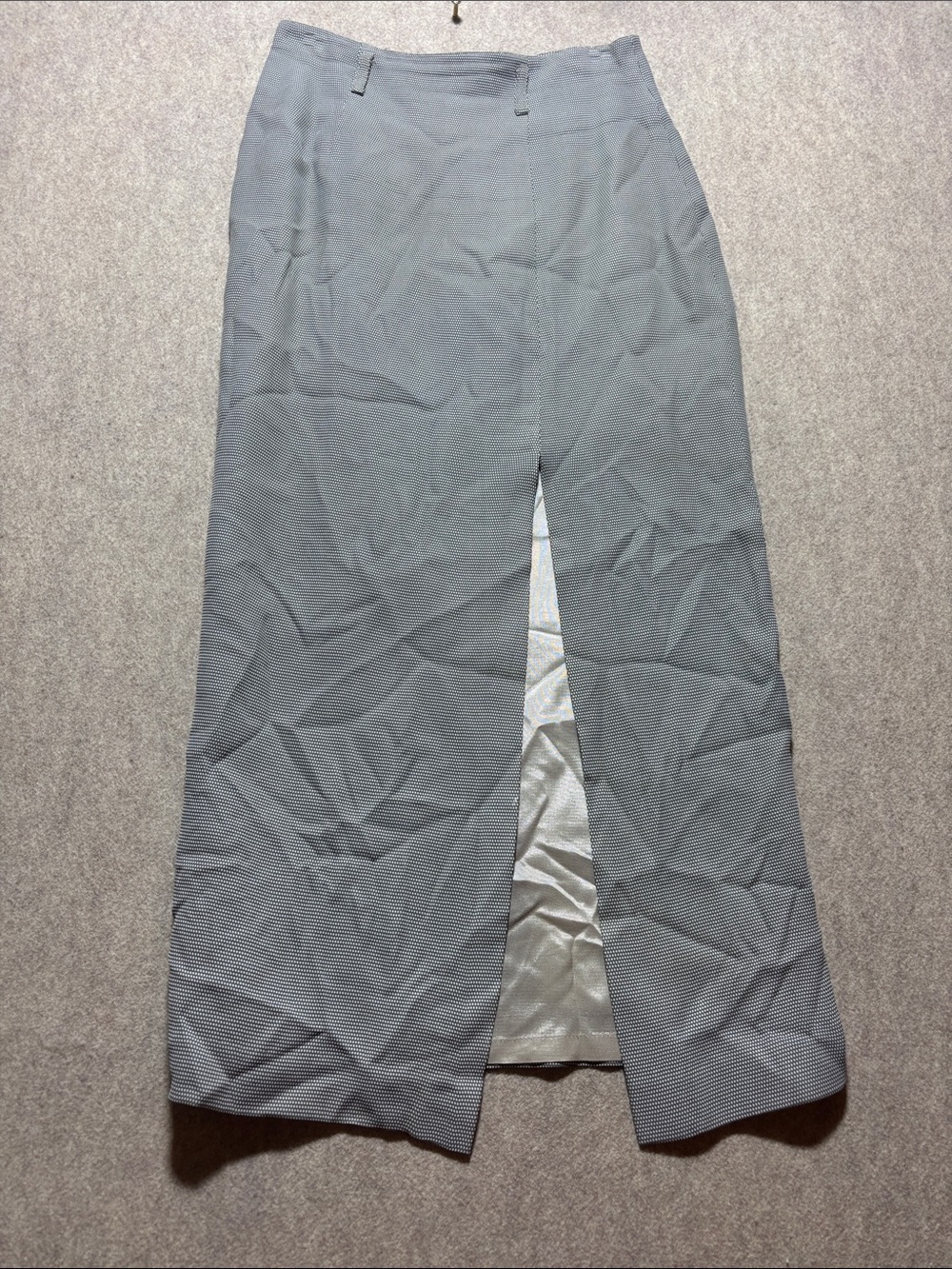 Earl Rutenberg Vintage  Maxi Skirt Sz 4 Gray Boho Dress Front Slit  (18)